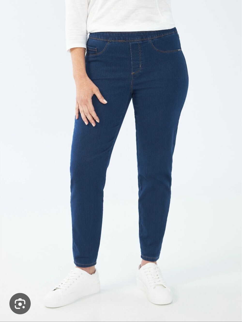 Women's Parasuco Dark Blue Stretch Denim Jeans - Size 8 Good Condition
